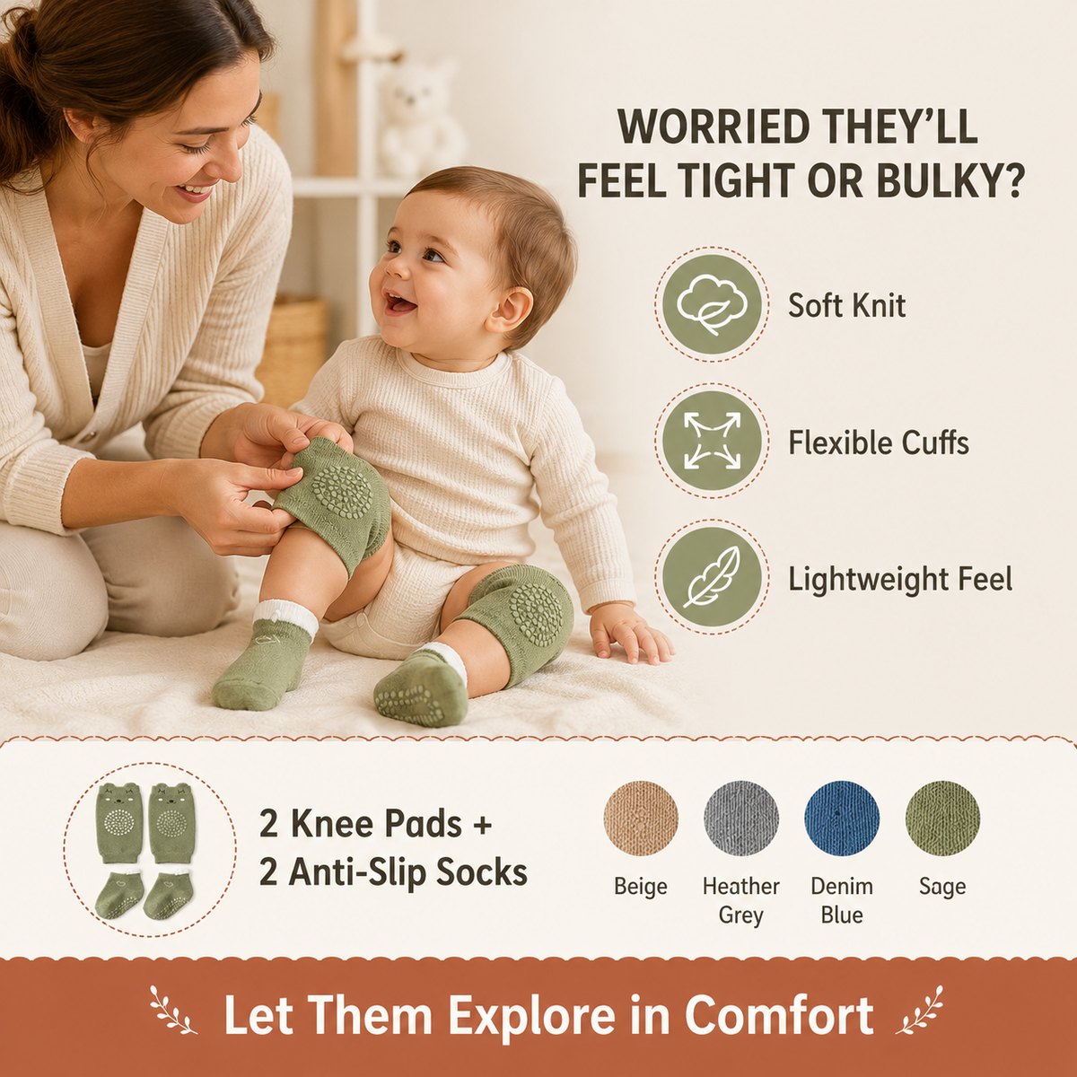 Non-Slip Crawling Set